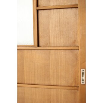 乱菊プレスガラスの横桟板戸 2枚1組　GD0107 