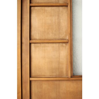 乱菊プレスガラスの横桟板戸 2枚1組　GD0107 