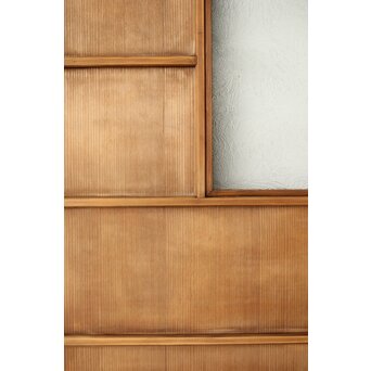 乱菊プレスガラスの横桟板戸 2枚1組　GD0107 