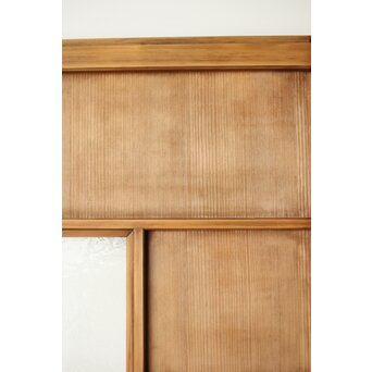 乱菊プレスガラスの横桟板戸 2枚1組　GD0107 