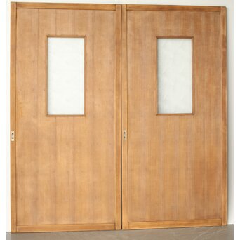 乱菊プレスガラスの横桟板戸 2枚1組　GD0107 