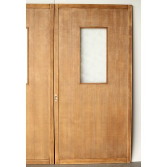 乱菊プレスガラスの横桟板戸 2枚1組　GD0107 