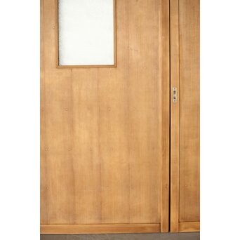 乱菊プレスガラスの横桟板戸 2枚1組　GD0107 