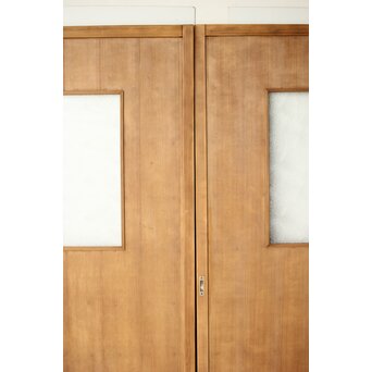 乱菊プレスガラスの横桟板戸 2枚1組　GD0107 