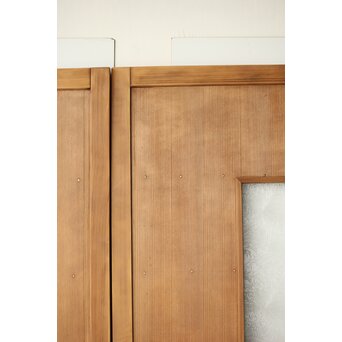 乱菊プレスガラスの横桟板戸 2枚1組　GD0107 