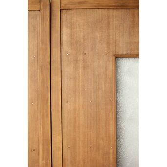 乱菊プレスガラスの横桟板戸 2枚1組　GD0107 