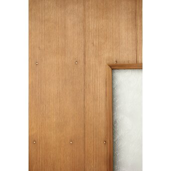 乱菊プレスガラスの横桟板戸 2枚1組　GD0107 