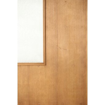 乱菊プレスガラスの横桟板戸 2枚1組　GD0107 