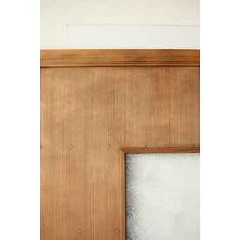 乱菊プレスガラスの横桟板戸 2枚1組　GD0107 