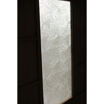 乱菊プレスガラスの横桟板戸 2枚1組　GD0107 