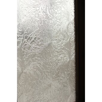 乱菊プレスガラスの横桟板戸 2枚1組　GD0107 