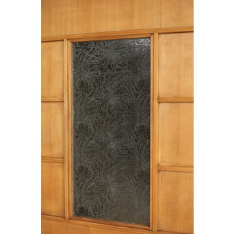 乱菊プレスガラスの横桟板戸 2枚1組　GD0107 