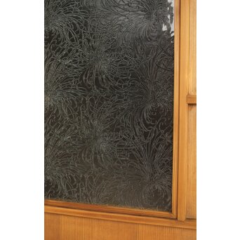 乱菊プレスガラスの横桟板戸 2枚1組　GD0107 