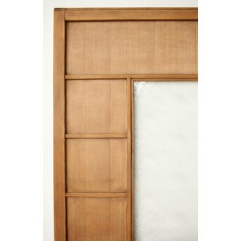 乱菊プレスガラスの横桟板戸 2枚1組　GD0107 