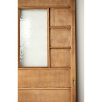 乱菊プレスガラスの横桟板戸 2枚1組　GD0107 