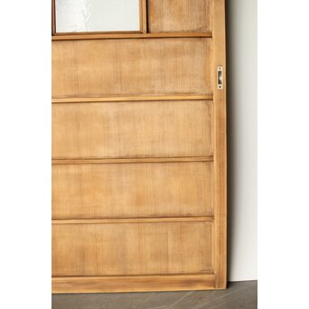 乱菊プレスガラスの横桟板戸 2枚1組　GD0107 