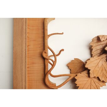 葡萄の木彫欄間 2枚1組　R0209Y 