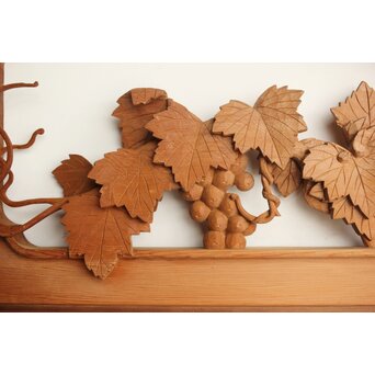 葡萄の木彫欄間 2枚1組　R0209Y 