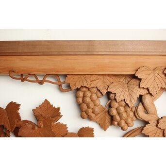 葡萄の木彫欄間 2枚1組　R0209Y 