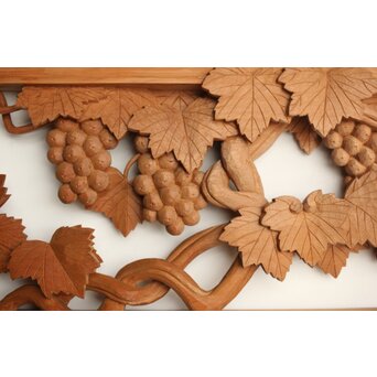 葡萄の木彫欄間 2枚1組　R0209Y 