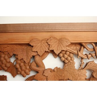 葡萄の木彫欄間 2枚1組　R0209Y 