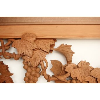 葡萄の木彫欄間 2枚1組　R0209Y 