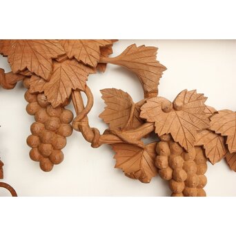 葡萄の木彫欄間 2枚1組　R0209Y 