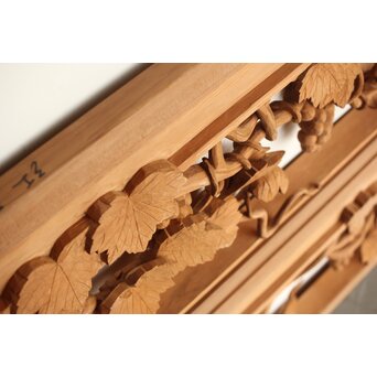 葡萄の木彫欄間 2枚1組　R0209Y 