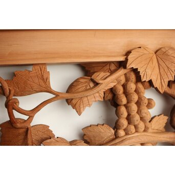 葡萄の木彫欄間 2枚1組　R0209Y 