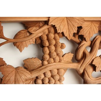 葡萄の木彫欄間 2枚1組　R0209Y 