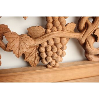 葡萄の木彫欄間 2枚1組　R0209Y 