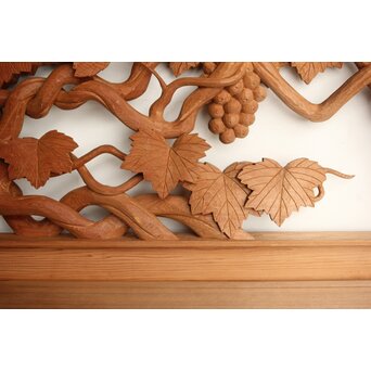 葡萄の木彫欄間 2枚1組　R0209Y 