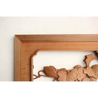 葡萄の木彫欄間 2枚1組　R0209Y 