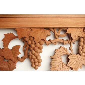 葡萄の木彫欄間 2枚1組　R0209Y 