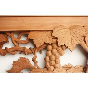 葡萄の木彫欄間 2枚1組　R0209Y 