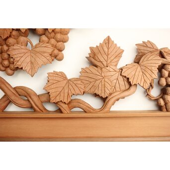 葡萄の木彫欄間 2枚1組　R0209Y 