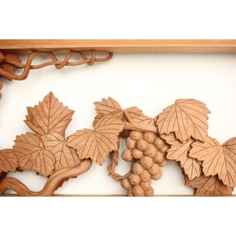 葡萄の木彫欄間 2枚1組　R0209Y 