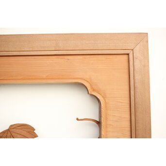 葡萄の木彫欄間 2枚1組　R0209Y 