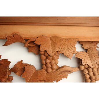 葡萄の木彫欄間 2枚1組　R0209Y 