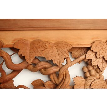 葡萄の木彫欄間 2枚1組　R0209Y 