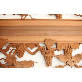 葡萄の木彫欄間 2枚1組　R0209Y 