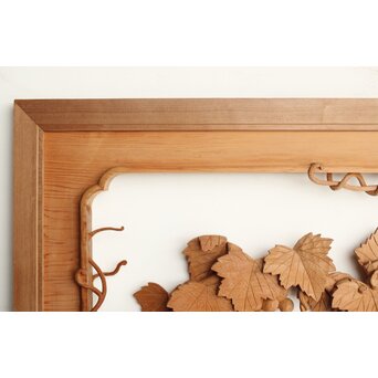 葡萄の木彫欄間 2枚1組　R0209Y 