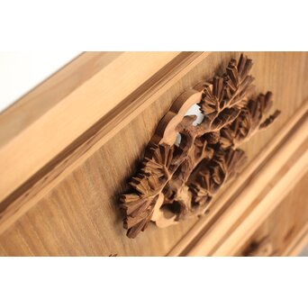 桐地 透かしと木彫の欄間 2枚1組　R0210Y 