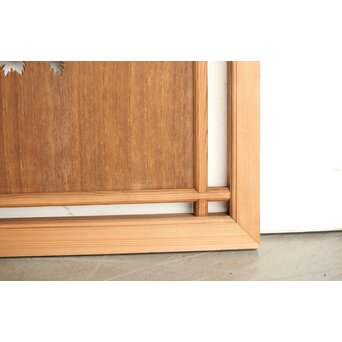 桐地 透かしと木彫の欄間 2枚1組　R0210Y 