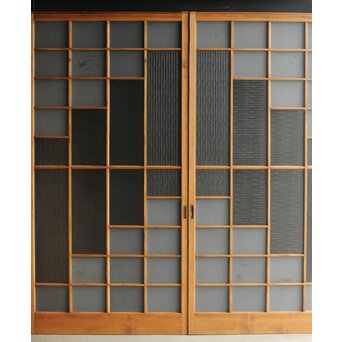 幾何学模様デザインガラス戸 2枚1組　GD0111Y