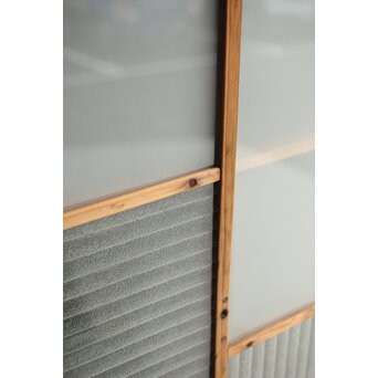 幾何学模様デザインガラス戸 2枚1組　GD0111Y 