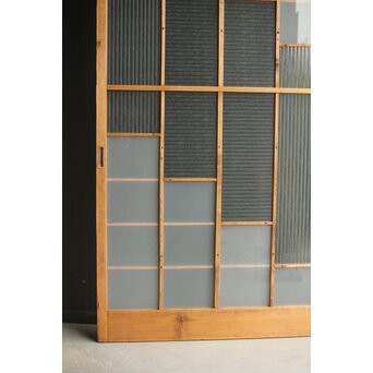 幾何学模様デザインガラス戸 2枚1組　GD0111Y 