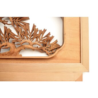 侊陽銘 深彫松 木彫欄間 2枚1組　R0214 