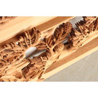 侊陽銘 深彫松 木彫欄間 2枚1組　R0214 