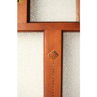 アンバーダイア色ガラス レトロ建具 2枚1組　GD0112Y 